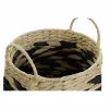 Набор корзин DKD Home Decor Чёрный Светло-коричневый Натуральное волокно (2 Предметы)