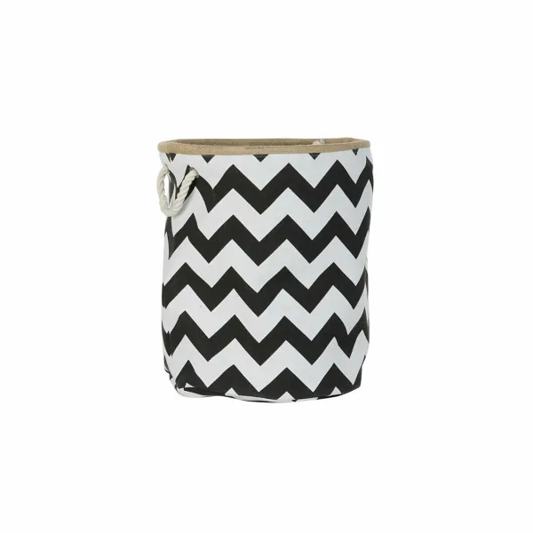 Декоративная корзина DKD Home Decor Белый Чёрный Джут джут