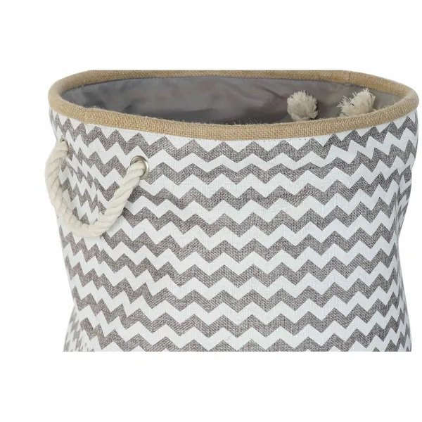 Декоративная корзина DKD Home Decor Белый Серый Джут джут