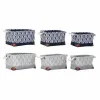 Daudzfunkcionāls grozs DKD Home Decor Balts Brūns Pelēks Tumši Zils Augu lapa Boho 40 x 30 x 24 cm Plastmasa 3 Daudzums (2 gb.)