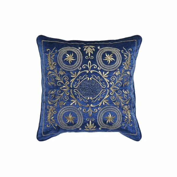 Tyyny DKD Home Decor 8424001850341 Sininen Kullattu 45 x 10 x 45 cm