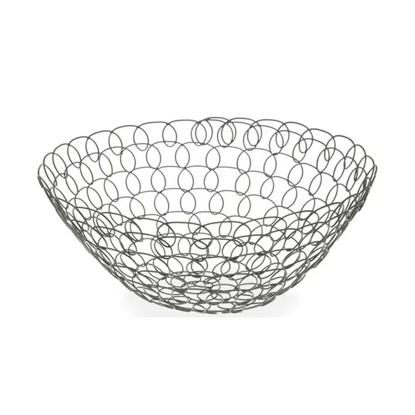Ваза для фруктов Versa Серый Металл Сталь 28 x 12 x 28 cm 1 L
