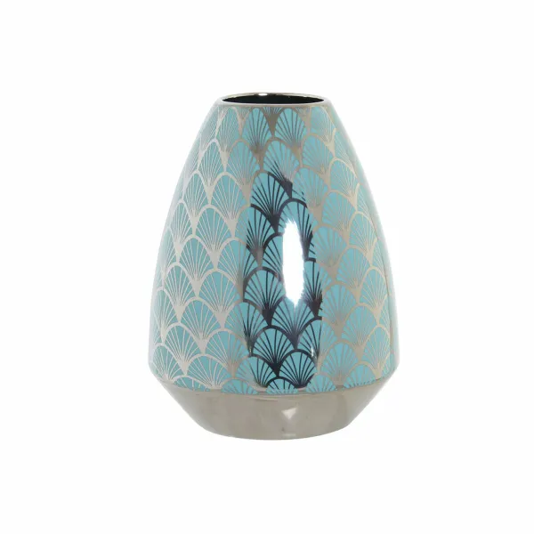 Maljakko DKD Home Decor Turkoosi Posliini Itämainen (18 x 18 x 24 cm)