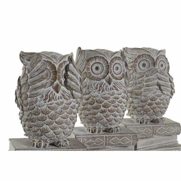 Dekoratyvinė figūrėlė DKD Home Decor Balta Pelėda Atskirtas 11 x 11 x 20 cm (3 vnt.)