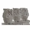 Dekoratyvinė figūrėlė DKD Home Decor Balta Pelėda Atskirtas 11 x 11 x 20 cm (3 vnt.)