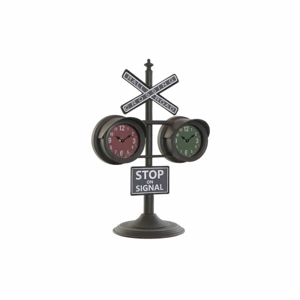 Stalinis laikrodis DKD Home Decor Musta Vintage Liikennevalot