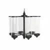 Подсвечник DKD Home Decor Чёрный Металл Стеклянный 53 x 53 x 52 cm
