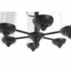 Подсвечник DKD Home Decor Чёрный Металл Стеклянный 53 x 53 x 52 cm