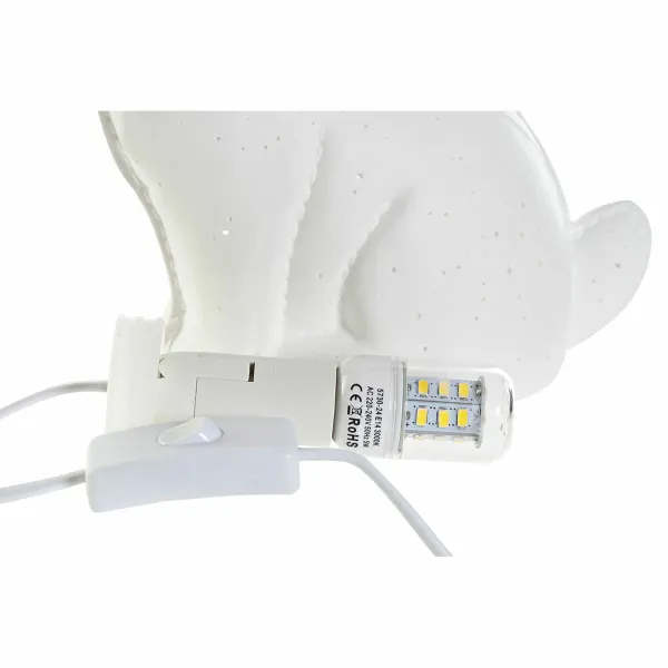 Pöytälamppu DKD Home Decor 25 x 10 x 19 cm Posliini Valkoinen 220 V 25 W