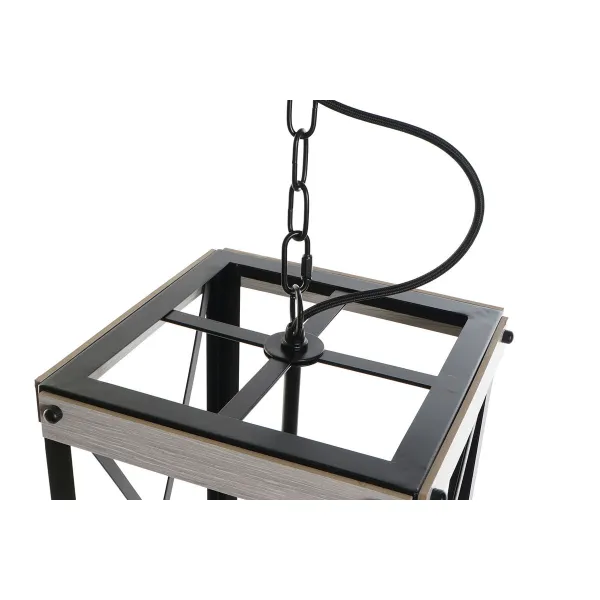 griestu gaismas DKD Home Decor Melns Metāls Brūns 220 V 50 W (25 x 25 x 43 cm)