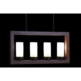 Pakabinamas apšvietimas DKD Home Decor Ruda Aliuminis Stiklas (52 x 6 x 26 cm)