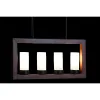 griestu gaismas DKD Home Decor Brūns Alumīnijs Stikls (52 x 6 x 26 cm)