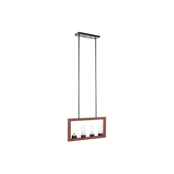Потолочный светильник DKD Home Decor Коричневый Алюминий Стеклянный (52 x 6 x 26 cm)