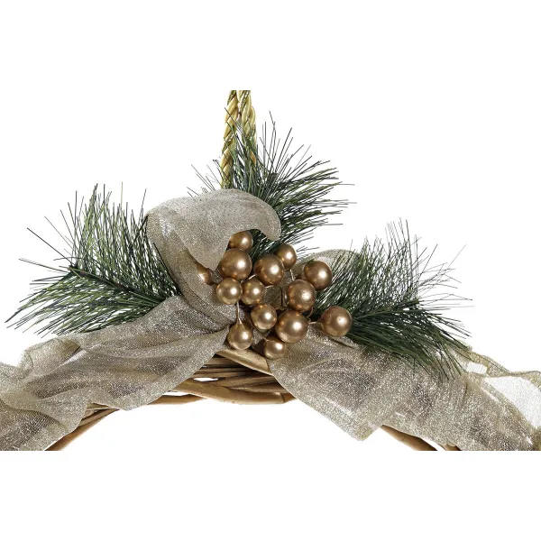 Kalėdinis vainikas DKD Home Decor Poliesteris (30 x 5 x 30 cm)