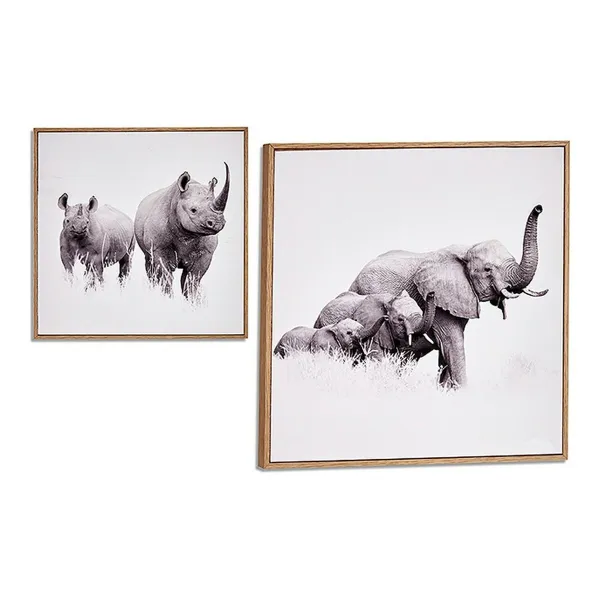 Картина Gift Decor Коричневый ДСП 31 x 31 x 2 cm 31 x 2 x 31 cm С рамкой Животные