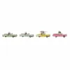 Koristehahmo DKD Home Decor Keltainen Sininen Vihreä Pinkki Auto Vintage 25,8 x 10,5 x 9,5 cm (4 osaa) (4 Kappaletta)