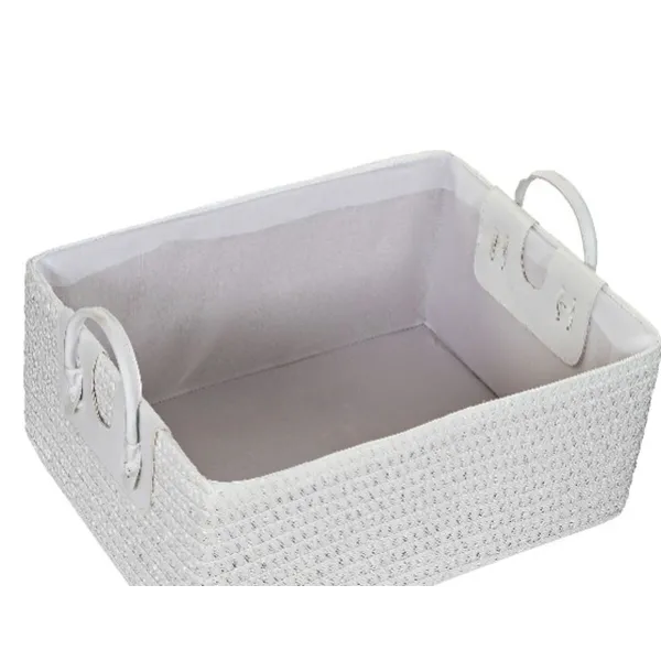 Monikäyttöinen kori DKD Home Decor Valkoinen Musta polypropeeni 45 x 34 x 49 cm 4 Kg