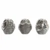 Dekoratīvās figūriņas DKD Home Decor Daudzkrāsains Sudrabains Pūce Hromēts 12 x 11 x 14 cm (3 gb.)