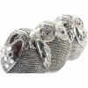 Koristehahmo DKD Home Decor Monivärinen Hopeinen Pöllö Kromattu 12 x 11 x 14 cm (3 osaa)