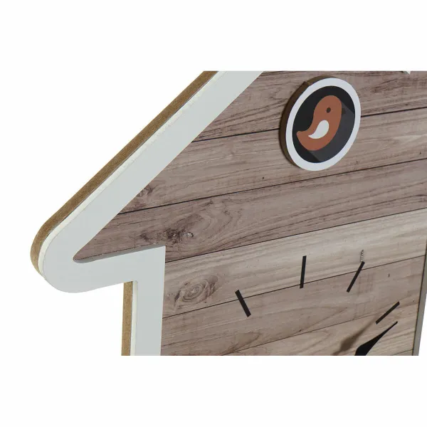 Sieninis laikrodis DKD Home Decor 32 x 5 x 56 cm Natūralus Balta Plastmasinis Namas Medžio MDF (2 vnt.)