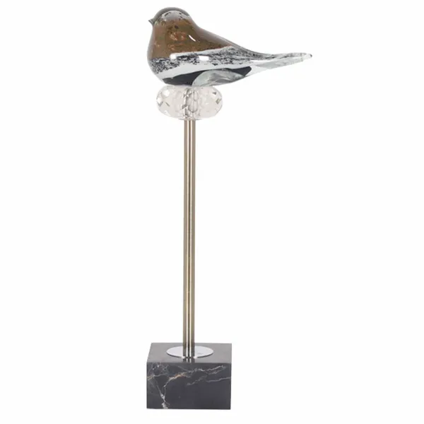 Koristehahmo DKD Home Decor Kolmiväri Lintu 18 x 9 x 42 cm