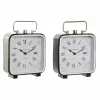 Настольные часы DKD Home Decor Zils Balts Melns (2 gb.)