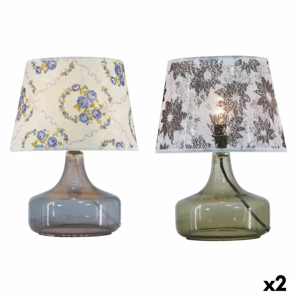 Desk lamp DKD Home Decor 28 x 28 x 40,5 cm Crystal Multicolour 220 V 50 W (2 Units)