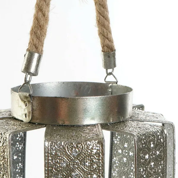 Канделябр DKD Home Decor 21 x 21 x 23 cm Серебристый Металл Веревка Араб