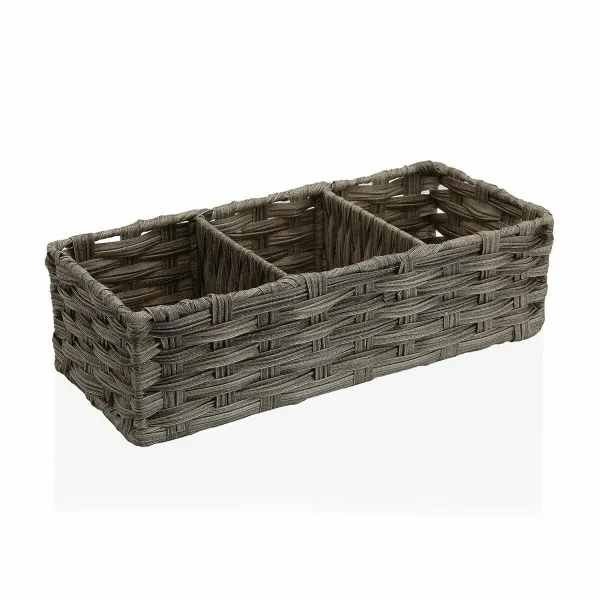 Универсальная корзина Versa 15,2 x 10,2 x 35,6 cm 3 Отделения Серый