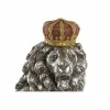 Koristehahmo DKD Home Decor Hopeinen Leijona Hartsi (42 x 25 x 45 cm)