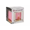 Svečturis Gift Decor Rozā Bronza Metāls Stikls 14 x 15,5 x 14 cm Kvadrāta