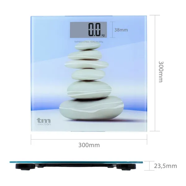 Digitaalinen henkilövaaka TM Electron Zen Sininen Slim (23 mm)