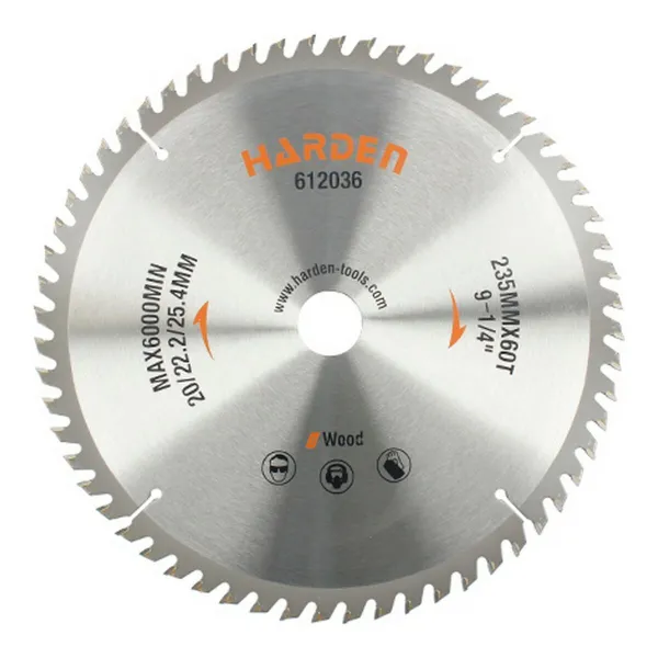 Leikkuulevy Harden Puu Ø 235 x 25,4 mm