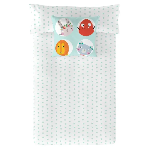 Šiaurės šalių viršelis Lemon Ribbon Points Lova 80/90 150 x 220 cm Dvipusis