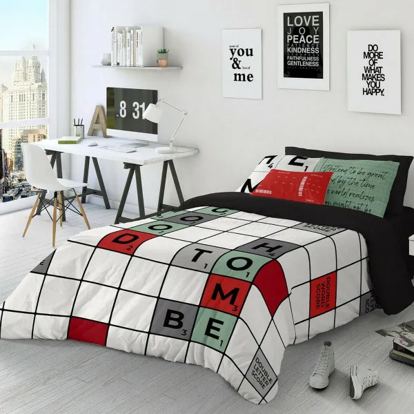Пододеяльник Naturals Scrabble 180/190 кровать 260 x 220 cm