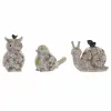 Dekoratīvās figūriņas DKD Home Decor Zaļš Rozā Dabisks dzīvnieki Shabby Chic 20,5 x 10 x 17 cm (3 Daudzums)