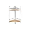 Kulmahylly DKD Home Decor Luonnollinen Bambu Ruostumaton kromimetalli 2 Hyllyt 19,5 x 19,5 x 36,5 cm
