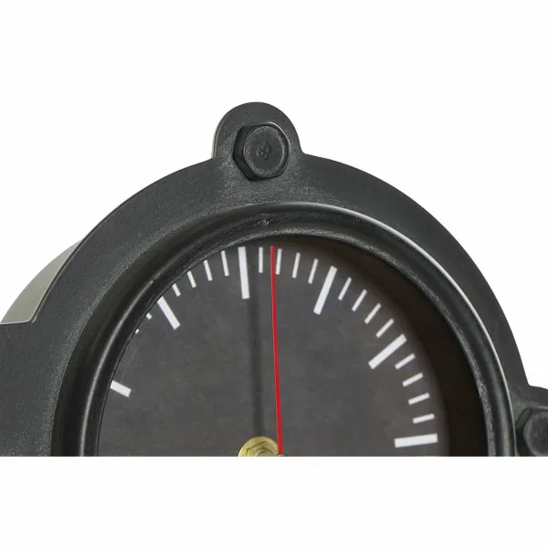 Table clock DKD Home Decor Black Golden Vintage