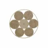 Sienų dekoracija DKD Home Decor 45,5 x 2 x 45,5 cm Natūralus