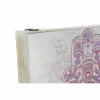 Atslēgu skapis DKD Home Decor Bēšs Pelēks Canvas Koks MDF 2 gb. 46,5 x 6 x 31,5 cm