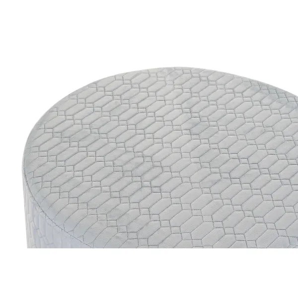 подставка для ног DKD Home Decor полиэстер Небесный синий Губка Деревянный MDF (55 x 55 x 35 cm)