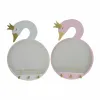 Wall mirror DKD Home Decor White Light Pink Children's 43 x 4 x 30 cm (2 Units) (2 Pieces)