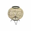 Stalinė lempa DKD Home Decor Juoda Metalinis Ruda Bambukas (36 x 36 x 37 cm)