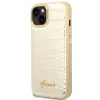 Guess Croco Collection - Case for iPhone 14 Plus (Gold)