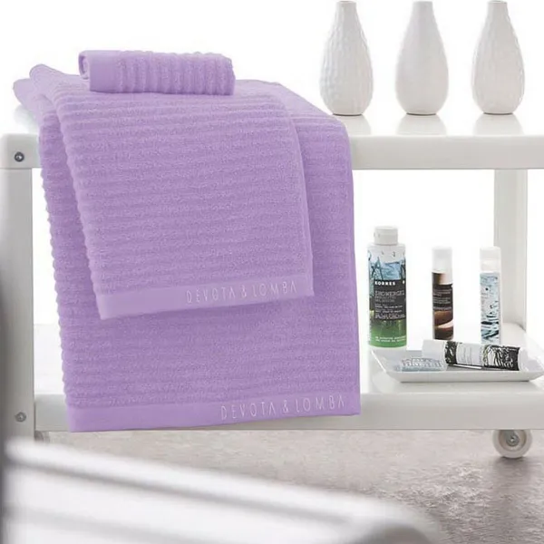 Полотенца Devota & Lomba Rayas lila Лиловый 100 % хлопок 30 x 50 - 50 x 90 - 70 x 140 cm