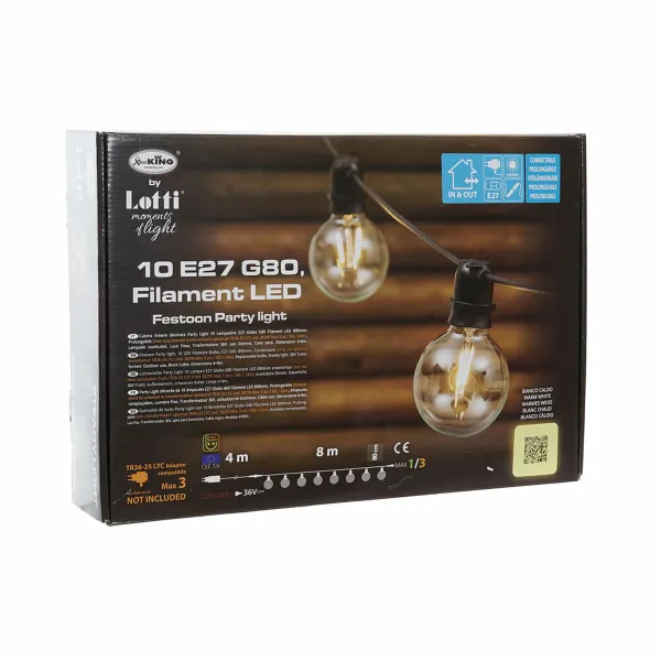 LED-valokranssi DKD Home Decor Monivärinen (850 x 7 x 13 cm)