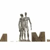 Koristehahmo DKD Home Decor Mr & Mrs Hopeinen Alumiini (51 x 7,5 x 28 cm)