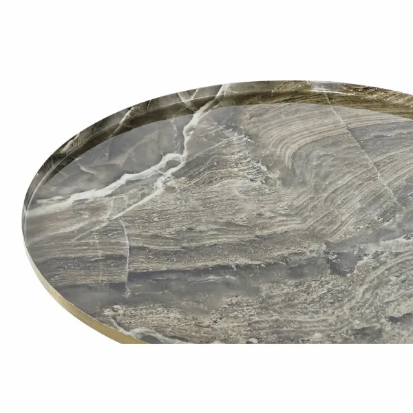 Вспомогательный столик DKD Home Decor Коричневый Позолоченный 51 x 51 x 51 cm