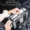 Case-Mate Mini Travel Tote Bag - Waterproof travel shoulder bag (Silver Chrome)