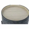 Mažas šoninis stalas DKD Home Decor Juoda Sidabras 45 x 45 x 39 cm